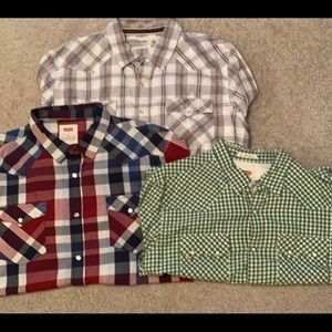 Men’s Levi’s snap front shirts bundle